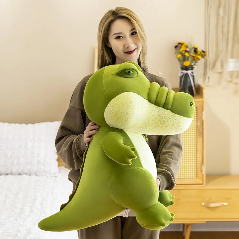 Giant prawdziwe realistyczne stojący krokodyl pluszowe zabawki miękkie wypchane zwierzę krokodyl poduszka symulacja aligator Doll Room Sofa Decor