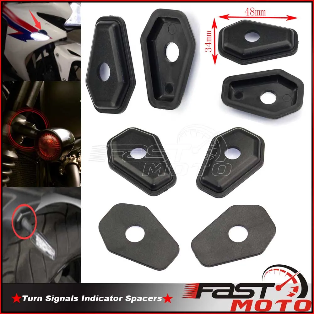 Front/Rear 4X 8X Turn Signals Indicator Spacers Plate Adapter For Suzuki Honda CB600 900 HORNET GSXR600 750 SV650S TL1000S 96-07