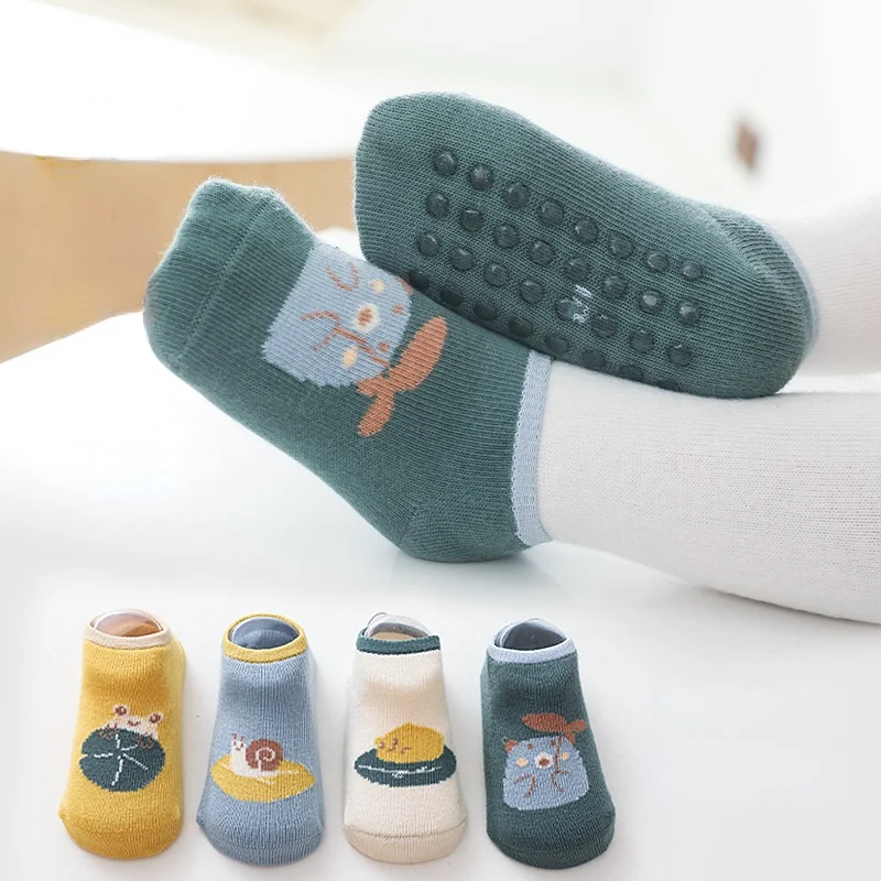 Spring and Autumn New Children Socks Cartoon Animal Accessories Baby Socks Silicone Non-slip Baby Socks Newborn Cotton Socks