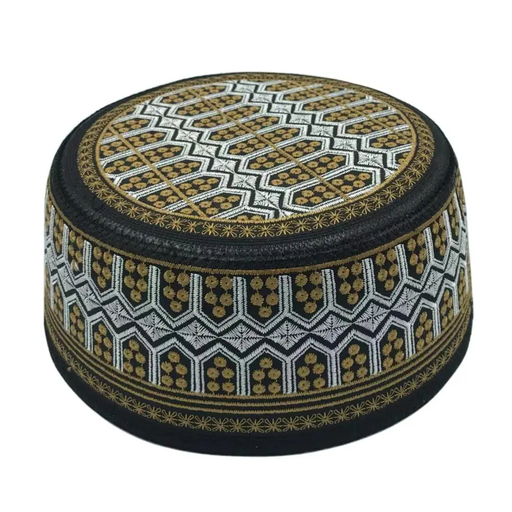 Sombrero islámico kippa bordado de oración árabe, sombrero musulmán de la india, sombrero islámico, sombrero musulmán, artículos musulmanes,