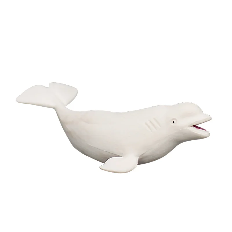 Mini Animal Model Polar Bear White Wolf Fox Snowy Owl Small Seal White Whale Figurine Model Action Figures Kids Toys Home Decor