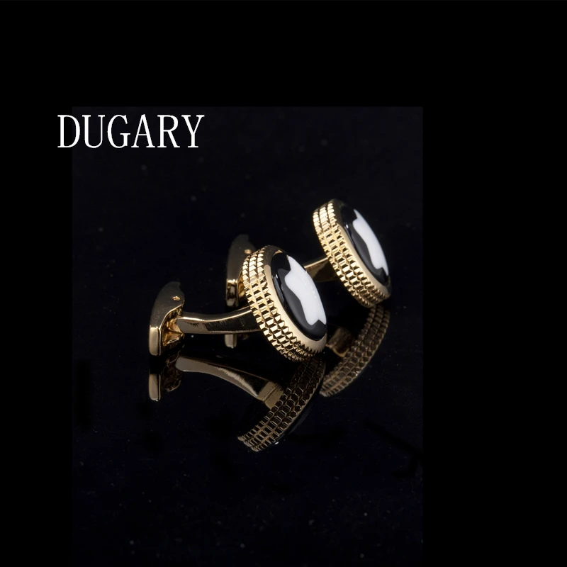 DUGARY Luxury shirt cufflinks for men\'s Brand cuff buttons cuff links High Quality round wedding abotoaduras Jewelry gemelos