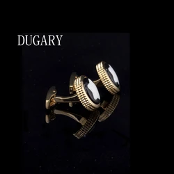 DUGARY Luxury shirt cufflinks for men's Brand cuff buttons cuff links High Quality round wedding abotoaduras Jewelry gemelos