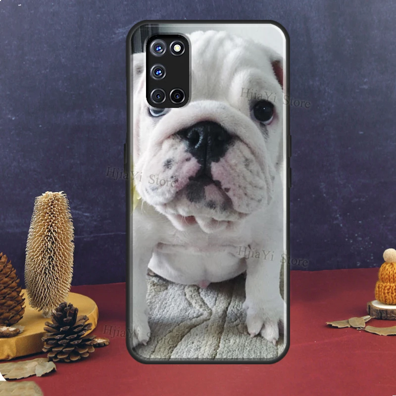 Bulldog Francés cachorro de la caja del teléfono del perro para OPPO A5 A9 A31 A53 2020 A5S A3S A1K A15 A52 A72 A91 F5 F7 Reno 2 Z 4 Pro