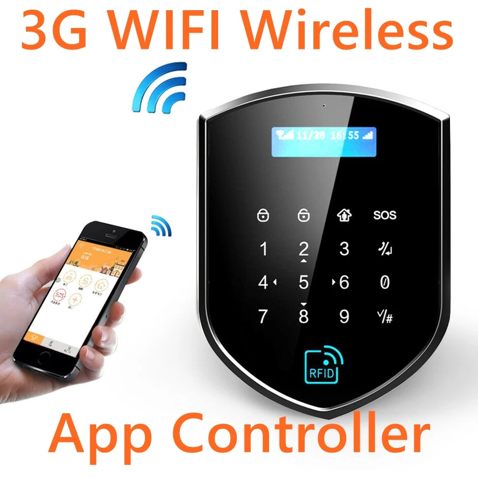 3G WIFI Wireless Wired GSM SMS Autodial Intruder Burglar Home Alarm System Intruder Burglar Alarm System with Smoke Detector