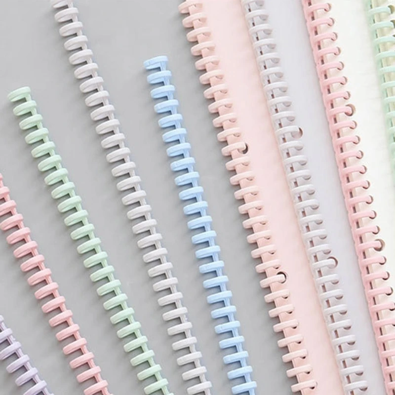 10Pcs 30หลุมวงกลมแหวนกระดาษหลวมสมุดอัลบั้ม Binder เกลียว A4โน้ตบุ๊คผูกคลิป