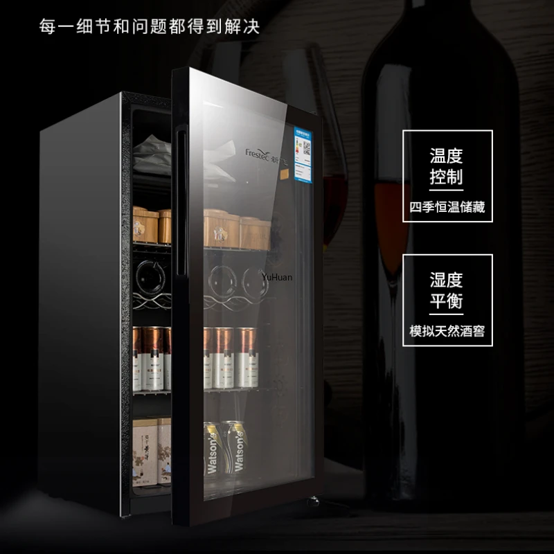 95L Ice Bar Home Small Living Room Office Tea Wine Cabinet frigorifero singolo in vetro trasparente frigorifero per celle frigorifere