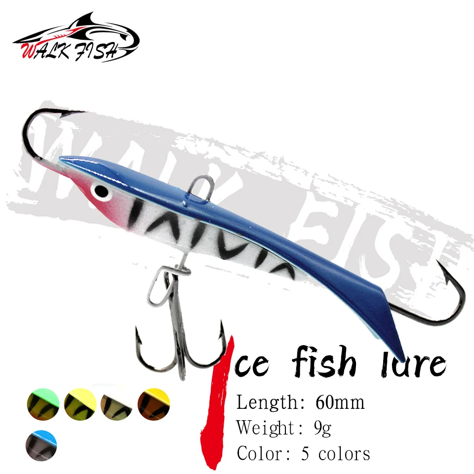 WALK FISH 1PCS Winter Ice Jig Fishing Lure 6cm 9g Artificial Wobblers Bait Leurre Balancer Carp Walleye Pike Perch Fishing