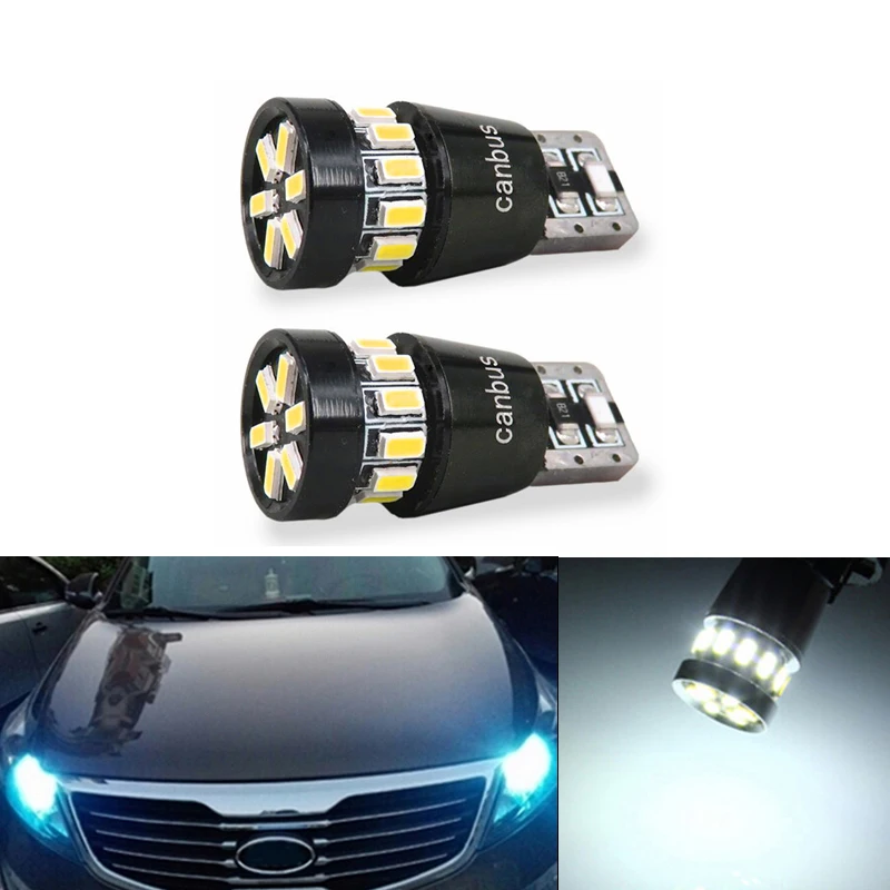 

2x Canbus автомобильные 3014 SMD T10 светодиодсветодиодный W5W прожекторные линзы, автомобильные лампы, лампы для Kia sportage rio k2 k3 k5 ceed cerato sorento