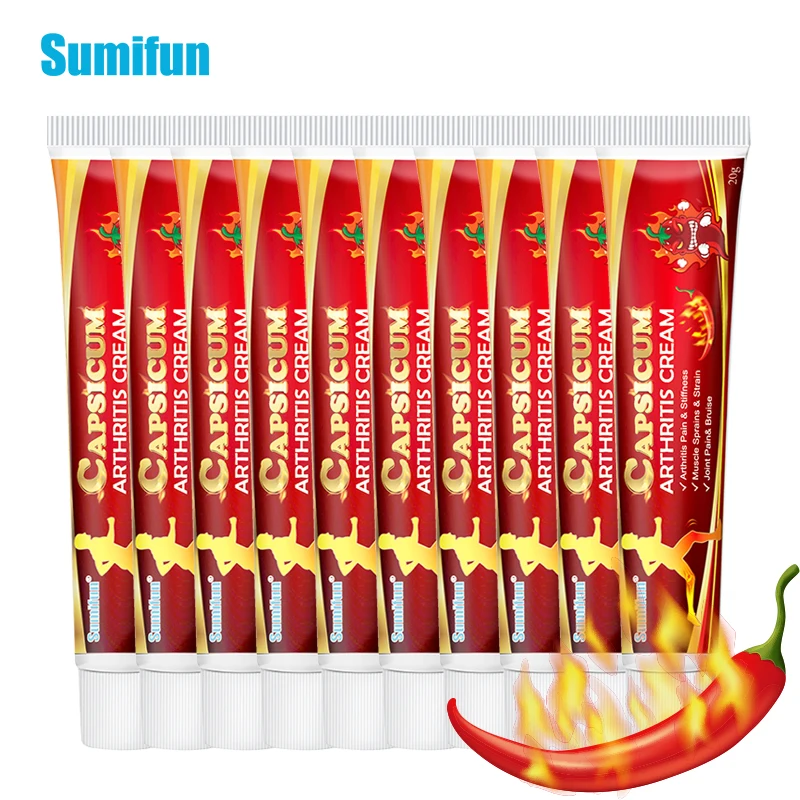 

10PCS Sumifun Capsicum Hot Arthritis Cream Rheumatoid Arthritis joint Knee Pain Relief Chinese Medicine Ointment Pepper Cream