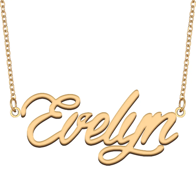 

Necklace with Name Evelyn for His Her Family Member Best Friend Birthday Gifts on Christmas Mother Day Valentine's Day