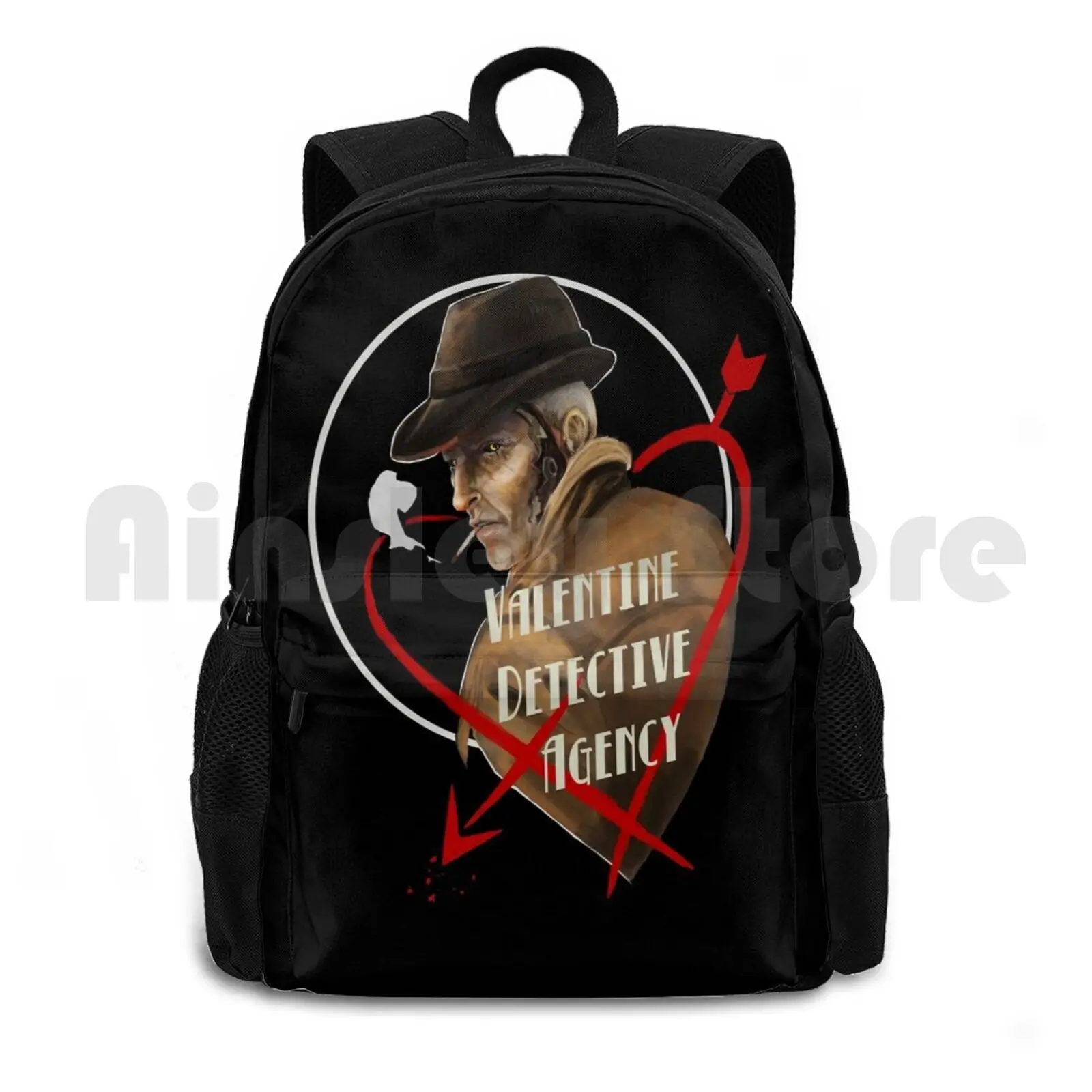

Valentine Detective Agency Outdoor Hiking Backpack Waterproof Camping Travel 4 Nick Valentine Bethesda Video Games Synth