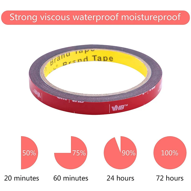 2M Car Special Double Sided Tape Heavy Duty Acrylic Foam Adhesive DIY Sticker Strong Adhesive Tape Sticker for Auto Decor