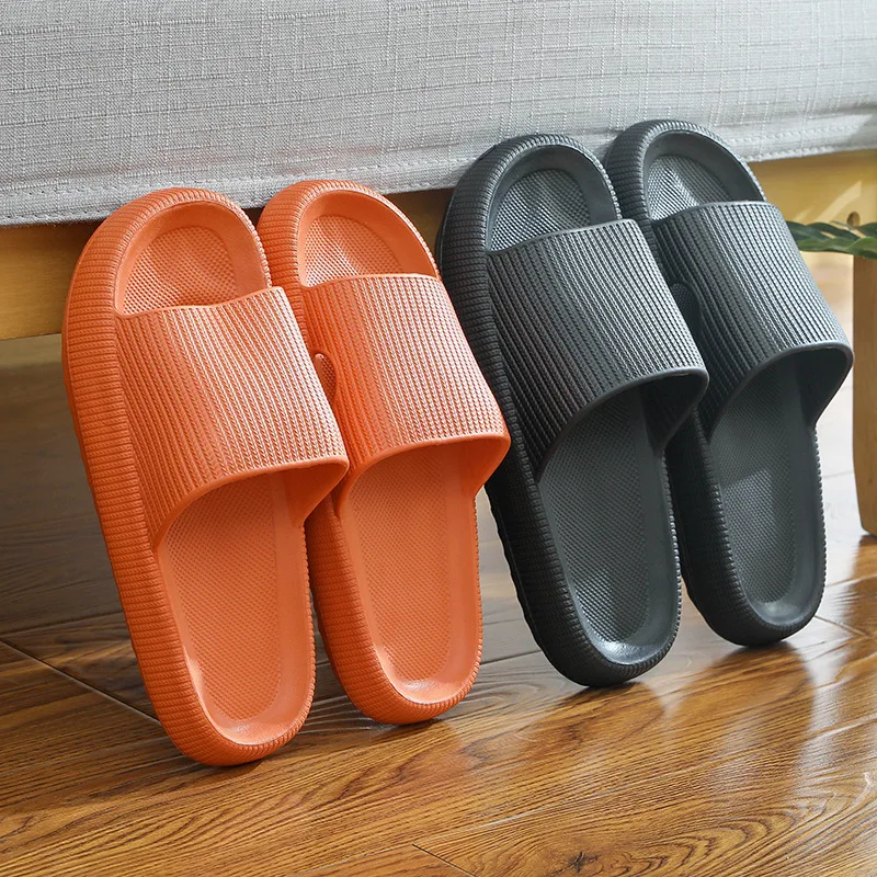 Summer Women Thick Platform Slippers Beach Eva Soft Sole Slide Sandals Leisure Male Female Indoor Bathroom Anti-slip Shoes