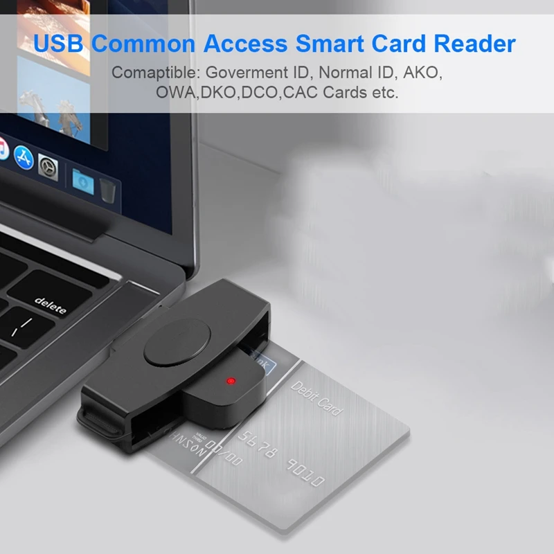 CSCR3 Smart CAC Card Reader Type-C Bank Tax Declaration SIM Card/IC Card ID Card Reader