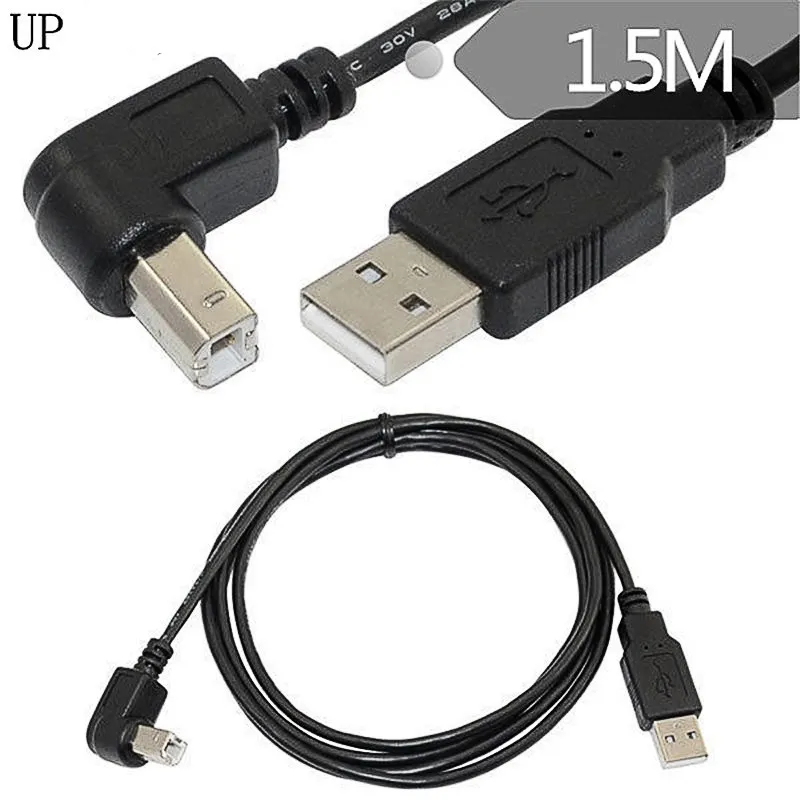 USB 2.0 A Male to USB B Male Type B BM Up&Down&Right & Left Angle Printer scanner 90 degree cable 30cm 1m 150cm BM Angled Cable