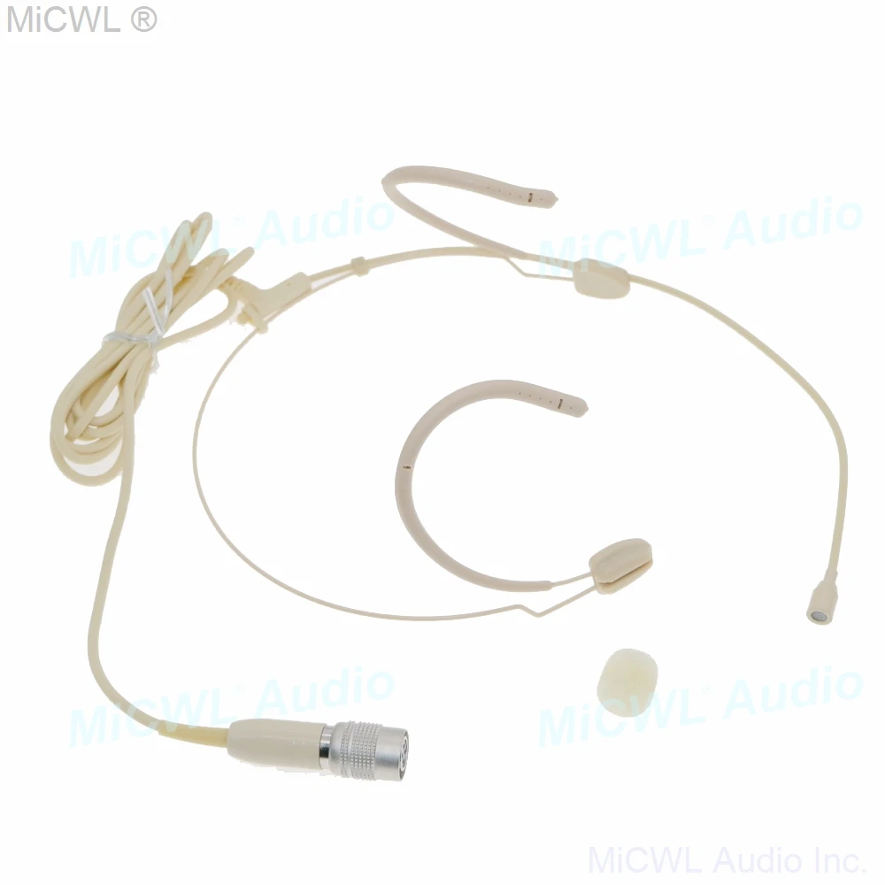 Mikrofon Headset Omnidirectional untuk sistem nirkabel Audio-Technica 4Pin kondensor kualitas tinggi