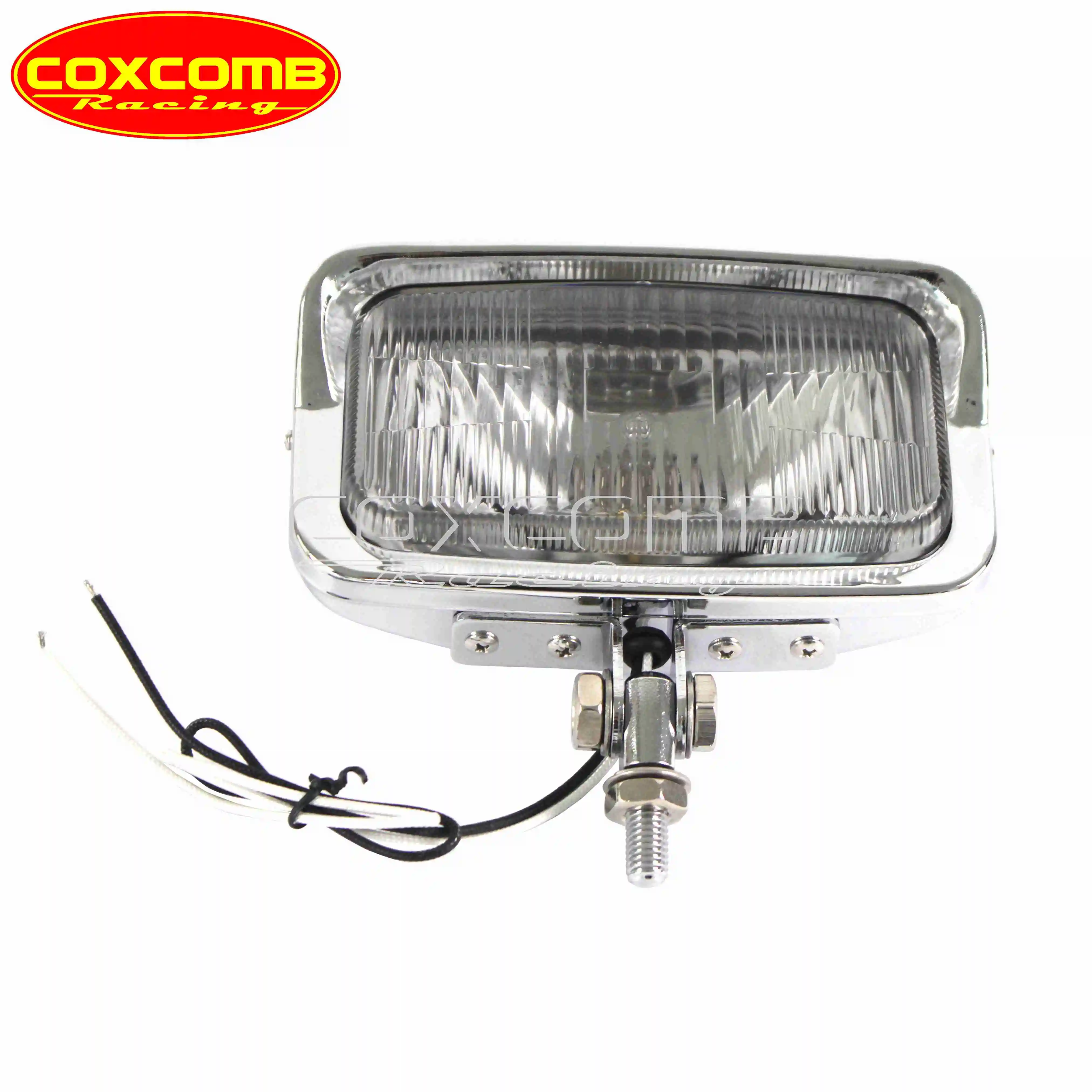 Retro Square Headlight Chrome Motorcycle 55w Twin Dual Headlamp For Honda Harley Cafe Racer Cruiser 883 Sportster Honda Yamaha