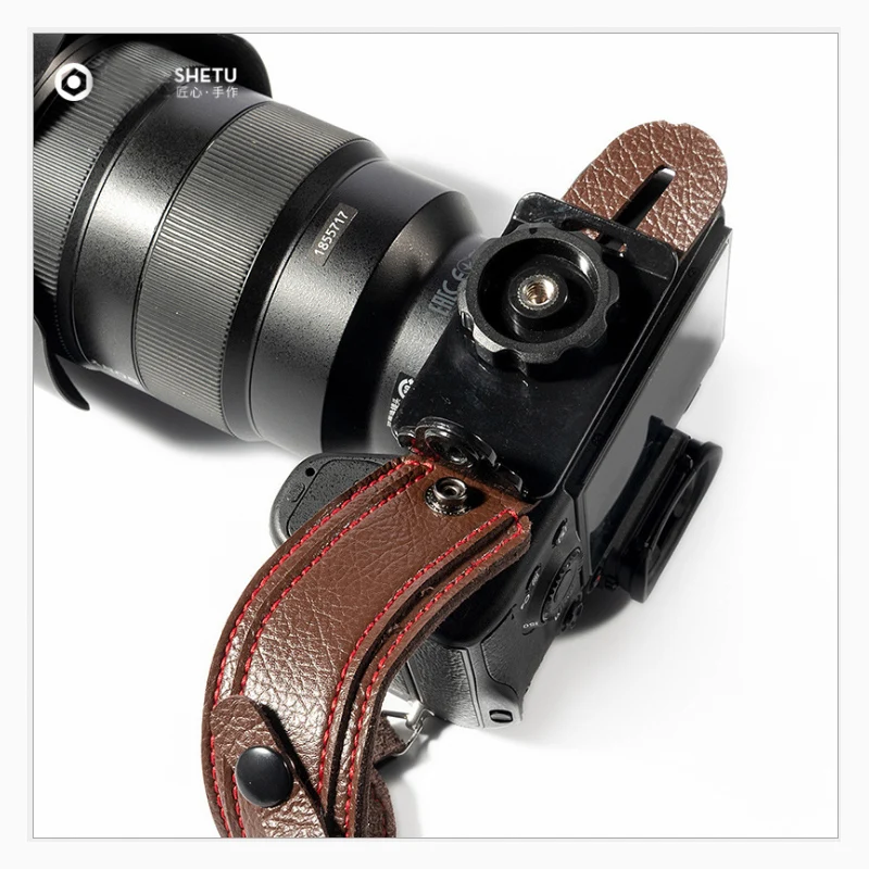 كاميرا صور مايكرو الألياف الجلدية شريط للرسغ حزام اليد حامل لكانون EOS RP 60D 70D 80D 5DIII 5DIV 6DII 7D حزام مقاوم للصدمات