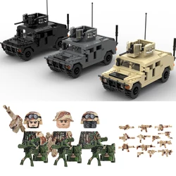 WW2 Military US Soldiers Figures Hummered Cars Army Building Blocks Weapons Bricks Airborne Division Special Forces Parts Toys