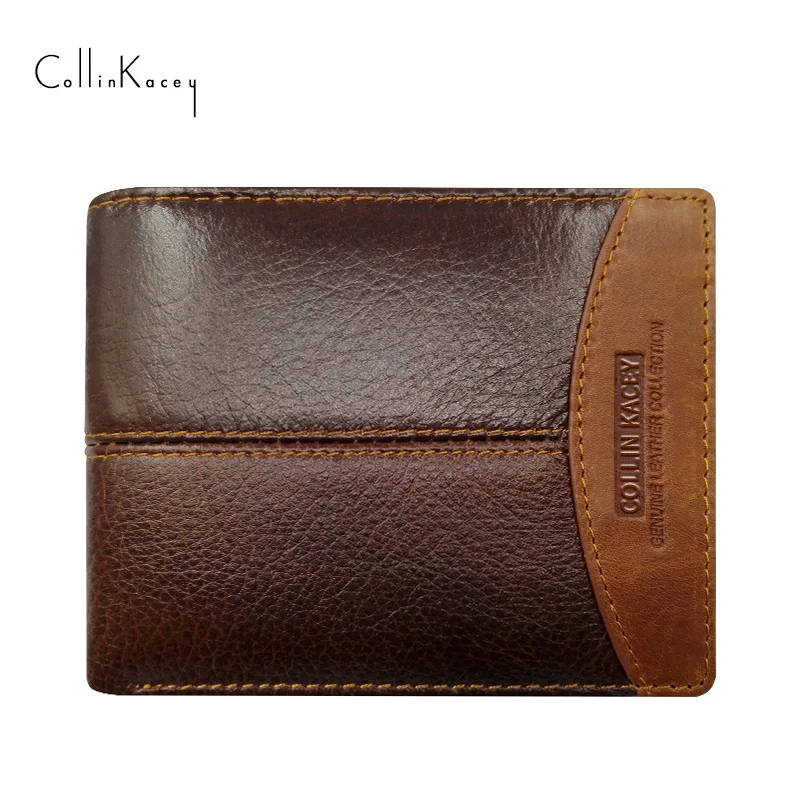 New Style Amazon Vintage Men's Wallet Zhen Pi Bao Fashion Short Purse Multi-Card Wallet Factory Wholesale