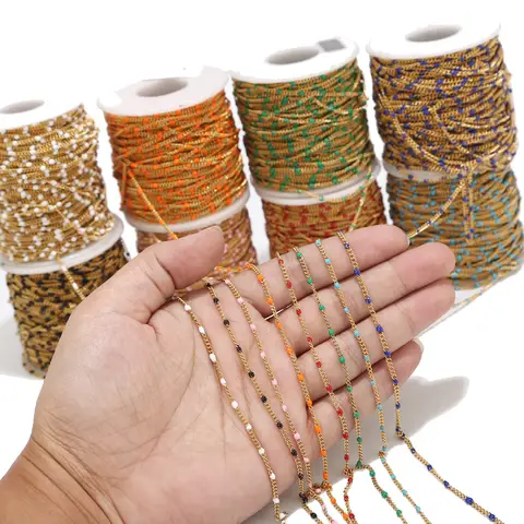 2m Stainless Steel Beaded Chain Touredbeads