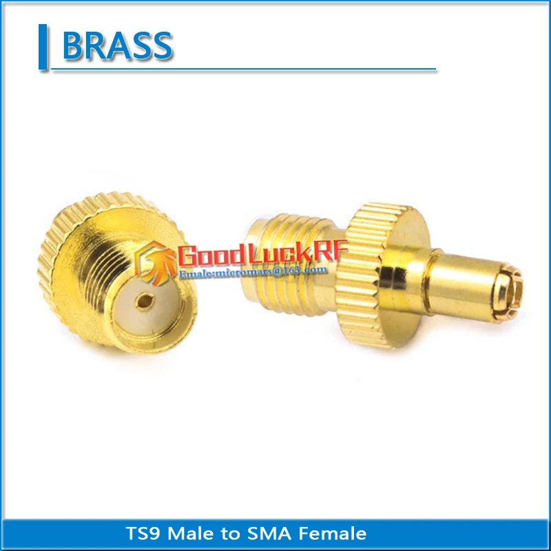 TS9 Male to SMA Female Plug Extender DISC Gold Plated Brass Straight Coaxial RF Connector Socket Adapters