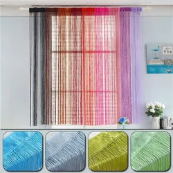 Multi-color Thread Line Curtains for Living Room Door Wall Window Panel Tassel Curtains bedroom Window curtain Decoration 1x2m