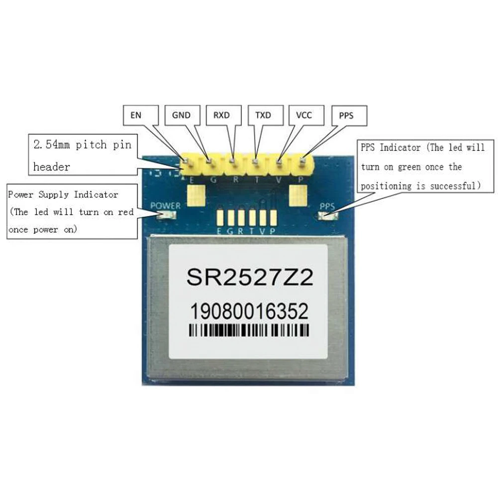 SR2527Z2 GPS + BDS posizionamento satellitare a doppia modalità, navigazione, misurazione e controllo modulo di temporizzazione PPS modulo GPS AT6558R