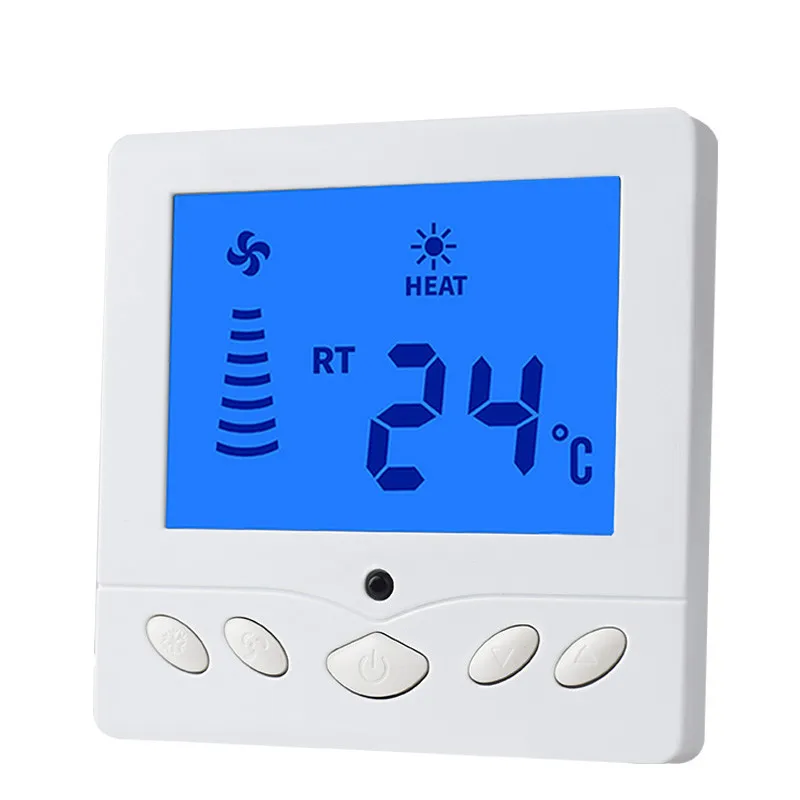 Air-conditioning LCD screen thermostat fan  Thermoregulator Temperature  intelligent control thermometer switch panel