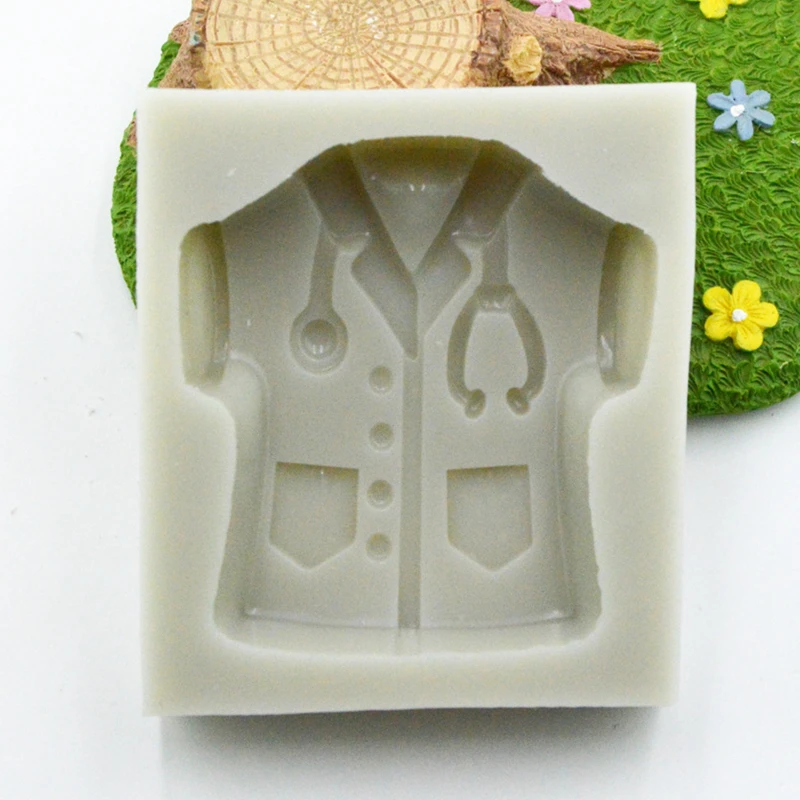 Doctor Shirt Clothes Silicone Mold Cookie Cupcake Baking Fondant Party Cake Decorating Tool Candy Chocolate Gumpaste Molds M144