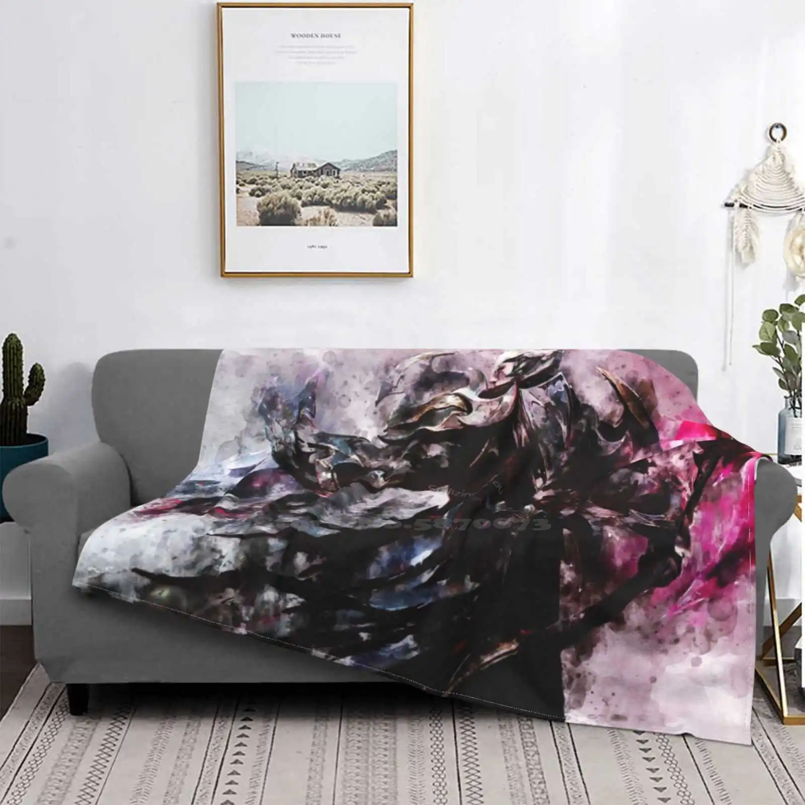 Darius Watercolor Painting Super Warm Soft Blankets Throw On Sofa / Bed / Travel Darius Darius Darius Darius Darius Darius