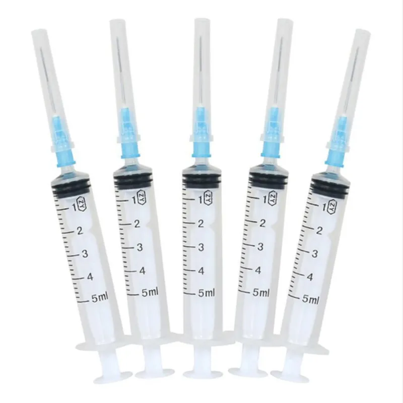 100Pcs 1/2/5/10/20ml Disposable Plastic Syringe For Industrial Glue Oil Ink Perfume Injection Medical Nutrients Feeding Syringe