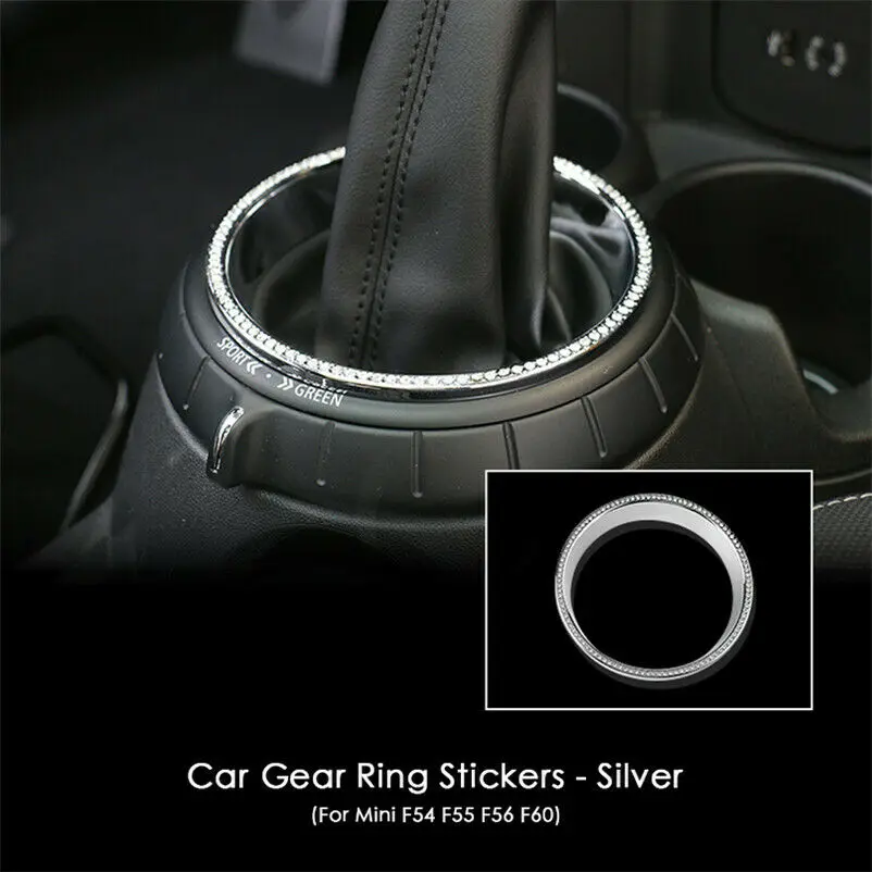 Car Gear Shift Knob Ring Cover Bling For BMW MINI Cooper S F54 F55 F56 F57 F60 Countryman Car Interior Accessories