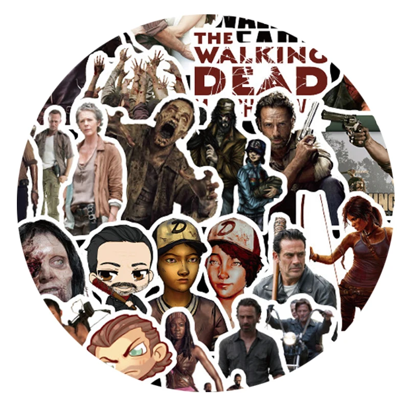 10/30/50PCS TV Show Walking Dead Stickers Snowboard Laptop Luggage Fridge Guitar Graffiti Waterproof Sticker Kid Classic Toy