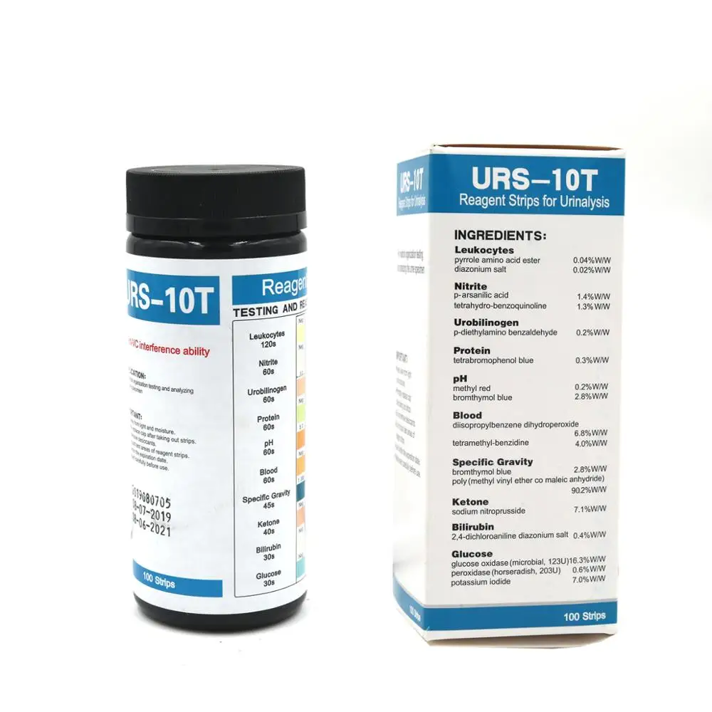 100 Strips URS-10T PH Urine Teststrips Urinalysis Reagens 10 Parameters Urine Test Strip Leukocyten Nitriet Test Papier 40% off