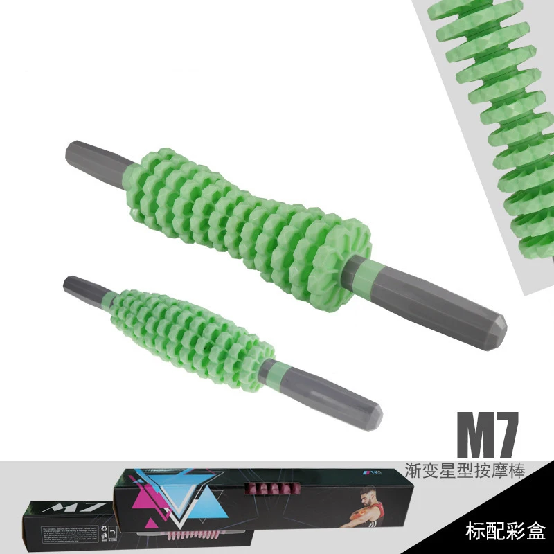 M7ที่ถอดออกได้ Gears ปรับกล้ามเนื้อนวด Roller Stick สำหรับบล็อกโยคะนวดเนื้อเยื่อลึกสำหรับฟิตเนสโยคะขาแขน