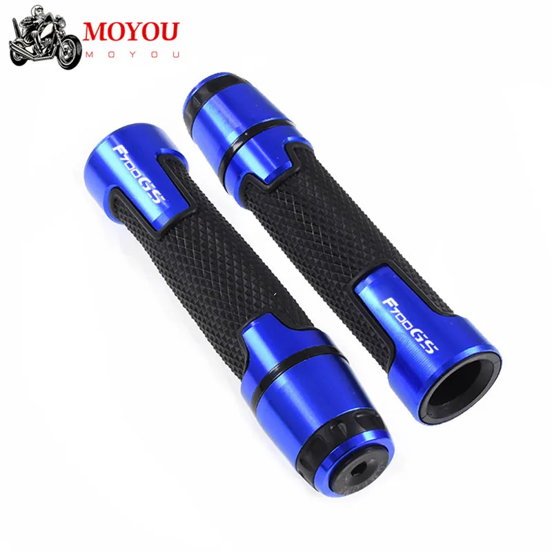 Logotipo f700gs para bmw f700 gs f 700 gs nova motocicleta 7/8 ''22mm botões anti-skid scooter lidar com extremidades apertos barra mão guiador