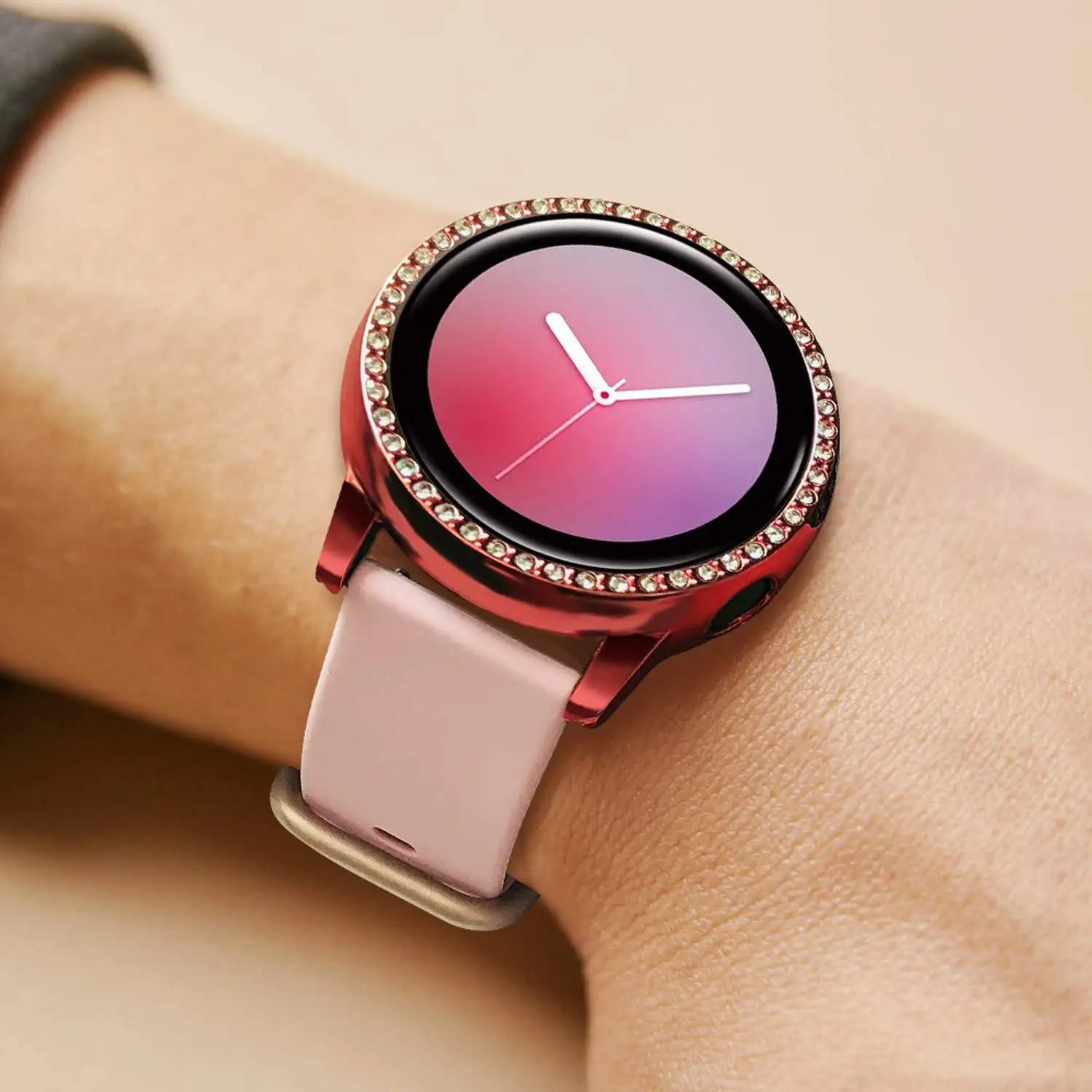 40mm 44mm Luxury Diamond Protective Case for Galaxy Watch Active 2 High Quality Fashion Metal Case for  Galaxy Watch Active 2