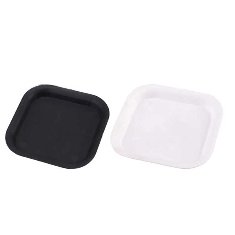 

7cmx7cm Plastic trays Black white Flower nursery pot tray Planters Creative Square grow cup garden tools supplies