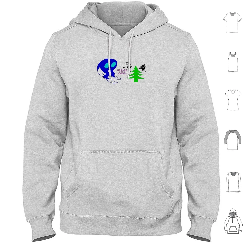 Horace Goes Skiing ( Loading Screen ) Hoodies Long Sleeve Retrotrader Zx Zx Spectrum Spectrum C64 Commodore 64