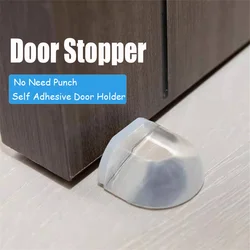 1pc Transparent Door Stopper Self Adhesive Door Holder Catch Floor Mounted Door Stop for Protection of Wall and Furniture Access
