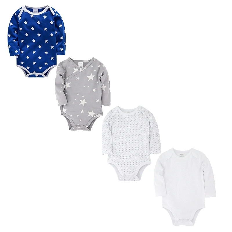 

Honeyzone 4pcs/Set Ropa De Bebe De 0 A 3 Meses Star Print Summer Baby Romper Recien Nacido Full Sleeve Jumpsuit Pyjama Bebe