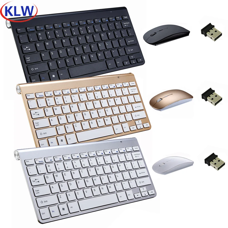 2.4G Wireless Keyboard And Mouse Kit Keypad Ultra-Slim For Android IOS PC Laptop Notebook Mac Desktop TV Box Office Supplies