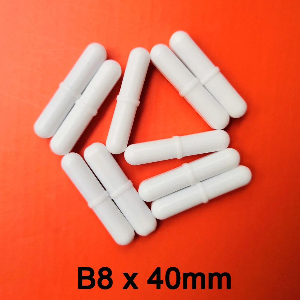 agitador magnetico de laboratorio b8x40 mm barras de agitacao misturador branco haste de agitacao magnetica com anel pivo 10 pecas 01