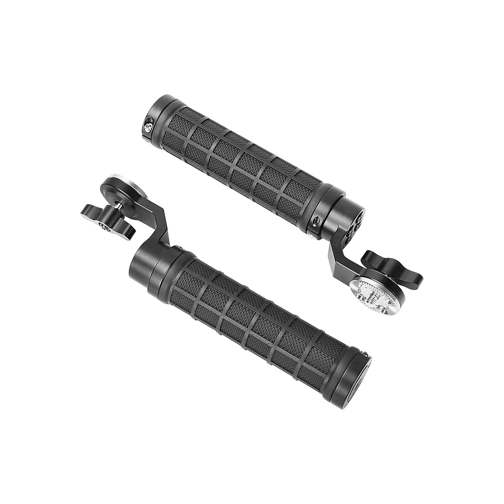 CAMVATE A Pair Rubber Handgrips With ARRI Rosette M6 Female Thread Connection For DSLR Camera Shoulder Mount Rig Support System