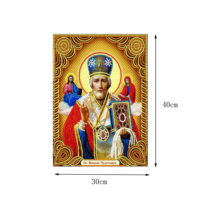 Religion Icon of Leader Diamond Mosaic True religious men diamond embroidery rhinestones 30*40CM 5D DIY Diamond Paintings