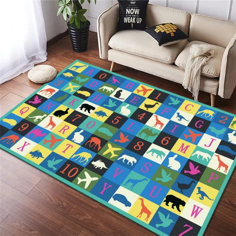 Happy Baby Game Carpet 3D Printed Carpet Square Anti-Skid Area Floor Mat Rug Non-slip Mat Dining Room Living Soft Carpet