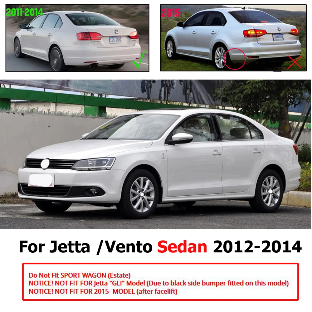 Front Rear Car Mud Flaps For VW Jetta Mk6 A6 Vento Sedan 2011 2012 2013 2014 Mudflaps Splash Guards Mud Flap Fender Mudguards