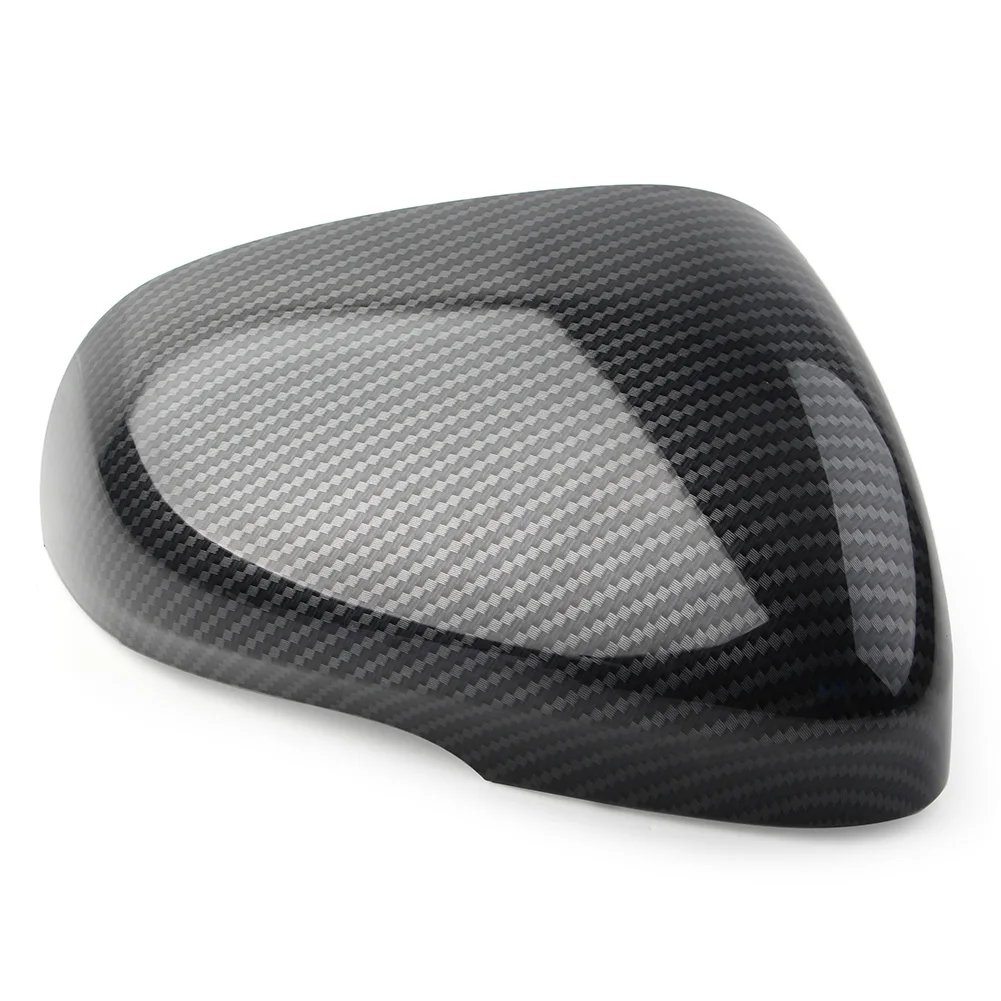 1Pcs Right Side Car Rear Side View Mirror Cover Cap For Jaguar XF XFR XFR-S XJ XJR XK XKR XKR-S XE 2010-2015 Carbon Fiber ABS